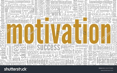 Motivation Word Cloud Conceptual Design Isolated Royalty Free Stock