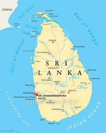 Sri Lanka Political Map 이미지 545099518 게티이미지뱅크