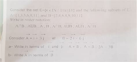 Solved Consider The Set E X Cin X And The Following Subsets Of