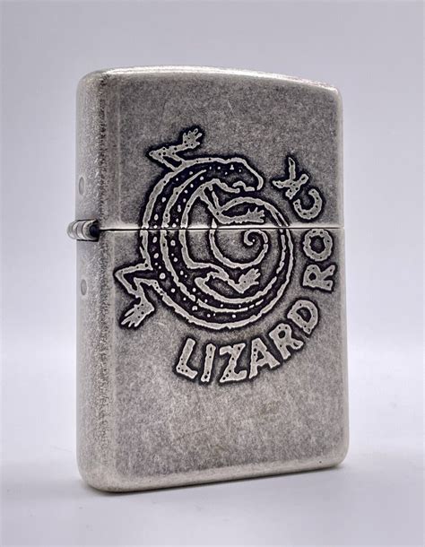 Zippo 1996 Marlboro Adventure Team Lizard Rock Antique Silver Finish