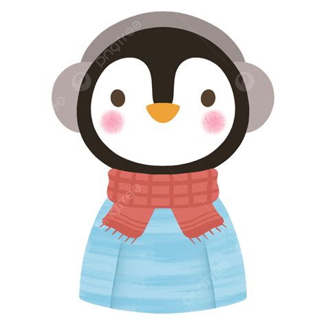 Cute Cartoon Penguin Winter Theme, Winter Clipart, Penguin Clipart, Cute Clipart PNG Transparent ...