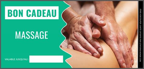 Carte Bon Pour Un Massage Carte Cadeau Imprimer