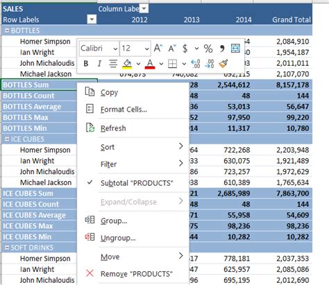 How To Remove Multiple Subtotals In Pivot Table Excel