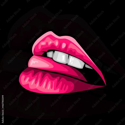 Sexy Lips Vector Illustration Templates Stock Vector Adobe Stock