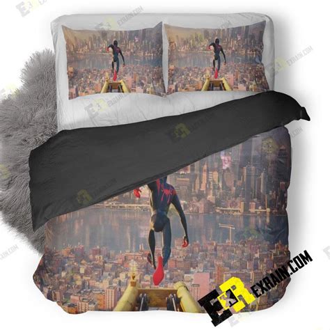 Miles Morales In Spider Man Into The Spider Verse Fq 3d Customized Duvet Cover Bedding Set