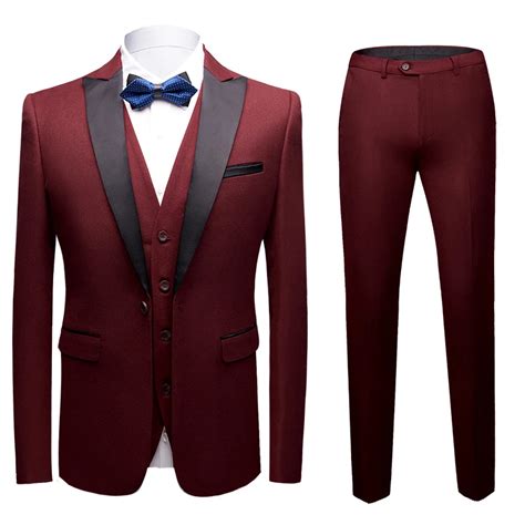 Хаки заостренный лацкан мужские свадебные костюмы смокинг Slim Fit ...