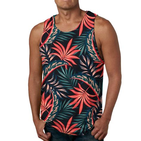 Men S Tank Tops Summer Fashion Casual Beach Seaside Digital 3d Printed Round Neck Sleeveless