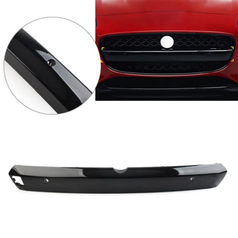 Bright Black Front Bumper Grille Center Molding For Jaguar F Type 14 17