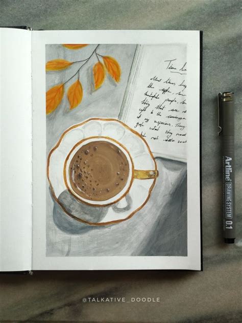 Coffee cup painting | Pôsteres art deco, Arte em pintura, Ilustração da ...