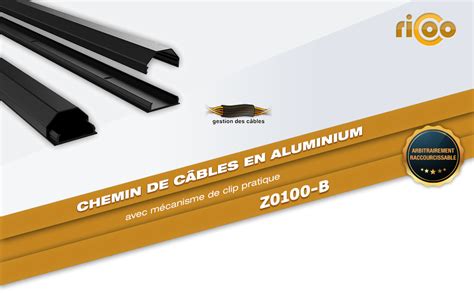 RICOO Cache Câble Canal de Z0100 B Cables pour TV et Ordinateur Guide