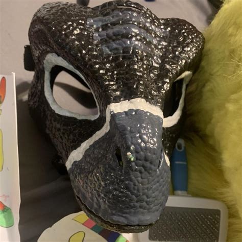 Premade Fursuit And Painted Dino Mask MESSAGE BEFORE Depop