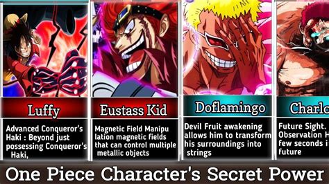 Every One Piece Characters Secret Hidden Power Youtube