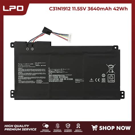 LPO Internal Laptop Battery C31N1912 B31N1912 11 55V 3640mAh 42Wh