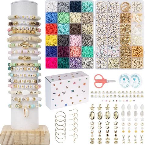 Clay Beads Bracelet Making Kit 8400Pcs Friendship Bracelet Making Kit