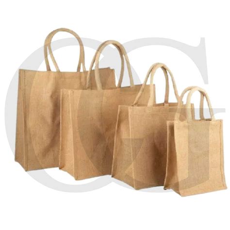 Plain Jute Shopping Bag Eco Friendly Versatile