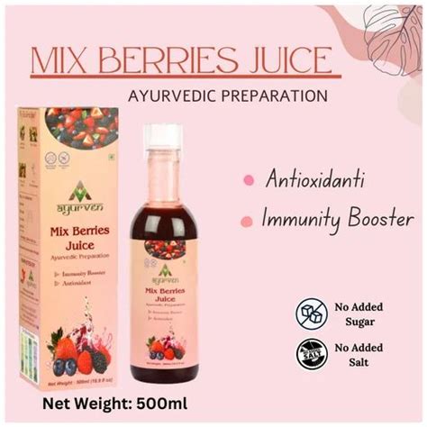 Ventiz Healthcare Ayurven Mix Berry Juice Packaging Size 500 Ml