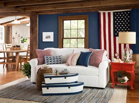 Cottage Americana Living Room Design Photo By Birch Lane Americana