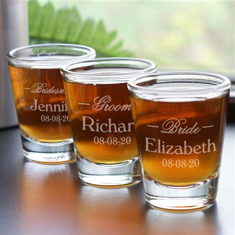 Personalized Wedding Shot Glass Tsforyounow