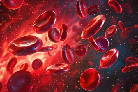 Floating Red Blood Cells In The Air A Fascinating Microscopic View Of