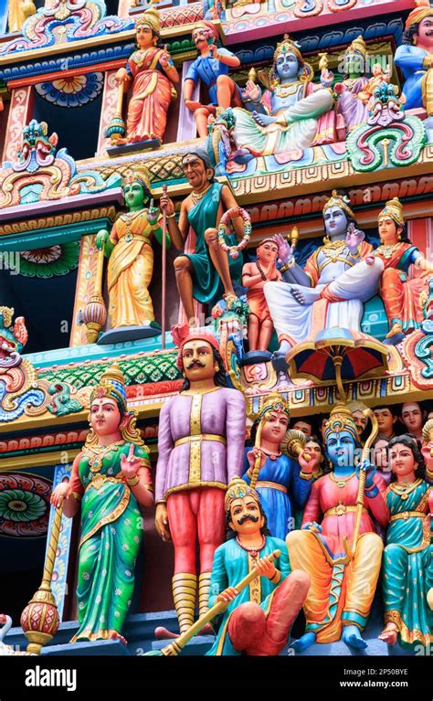 Ornate And Colourful Gopuram At The Main Entrance Of Sri Mariamman