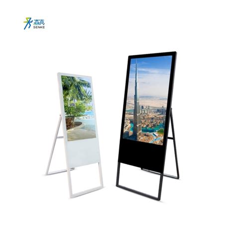 Senke Portable Free Stand Digital Floor Signage Foldable Digital