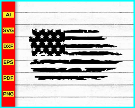 Distressed American Flag Svg Distressed Us Flag Svg 4th Of July Svg