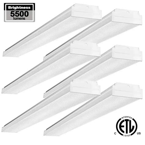 LED Shop Lights LED Tube Light Fixture 4ft 50W LED Strip Linear Flush Mount Ceiling Lighting for ...