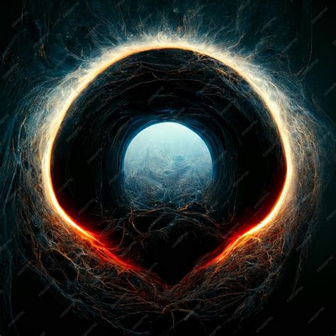 Premium Photo | Black hole, abstract design