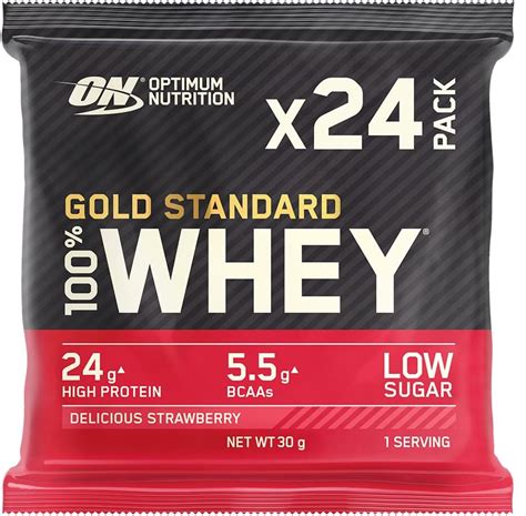 Optimum Nutrition Gold Standard Whey Protein Powder Strawberry Sachets