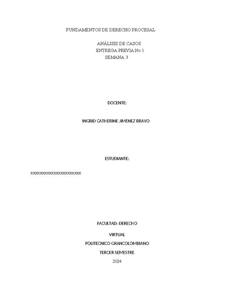 Trabajo Fundamentos De Derecho Procesal Fundamentos De Derecho