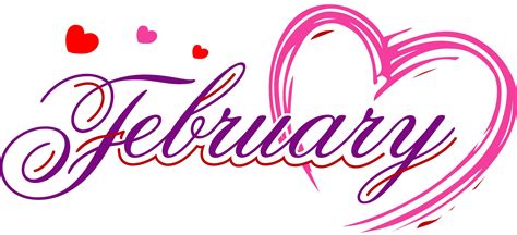 February Text Clipart