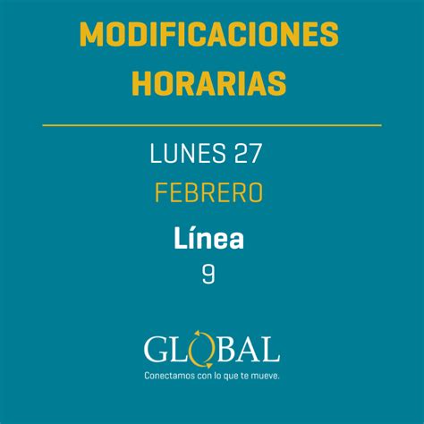 GUAGUAS GLOBAL on Twitter Modificaciones en Línea 9 partir del 27 de