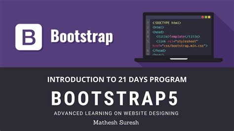 Bootstrap 5 Tutorial Introduction To Bootstrap 21 Days Learn With