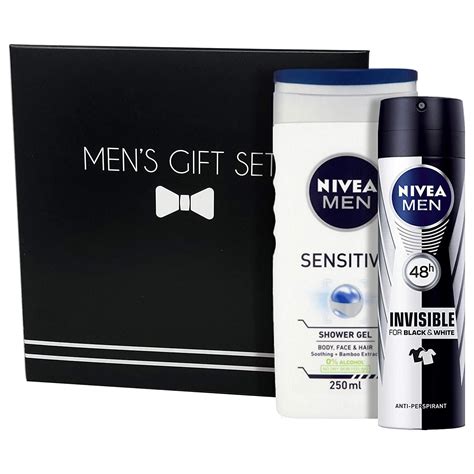 Nivea Mens T Set 2 Piece Includes Men Sensitive Shower Gel And