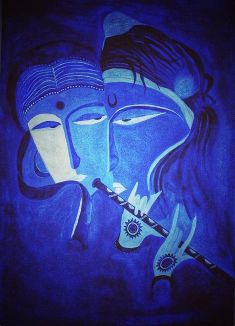 Modern Art Paintings Of Lord Krishna And Radha