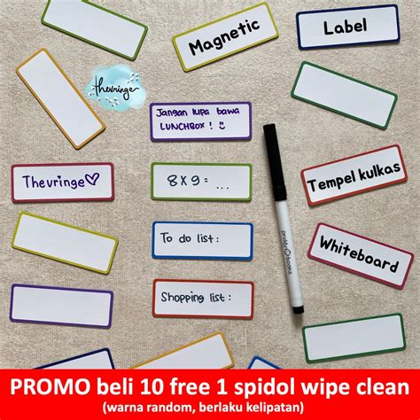 Jual Magnetic Label Magnet Tempelan Kulkas Memo Sticky Notes Shopee