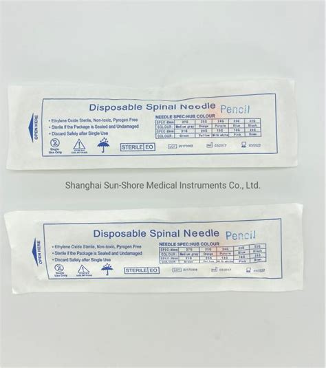 Medical Supply For Hospital Pencil Point Spinal Needle Quincke Sprotte