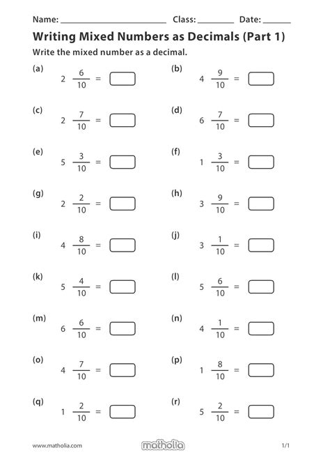 4th Grade Decimal Worksheets Decimal Place Value Worksheets