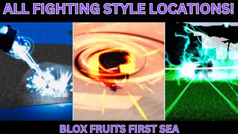 roblox blox fruit  fighting styles  sea youtube