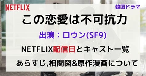 韓国ドラマ「この恋は不可抗力」ロウン主演！！netflix配信日が決定！キャストあらすじ詳細 幸せになるって決めちゃおう！！