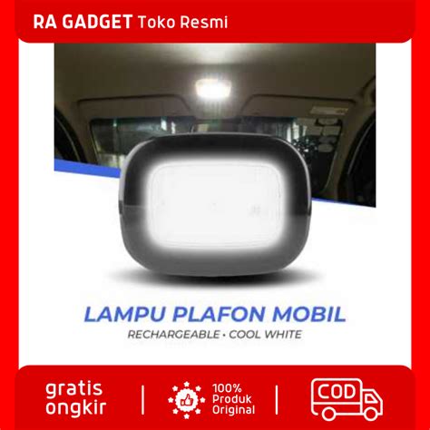 Jual Lampu Plafon Mobil Car Ceiling Light Rechargeable Cool White