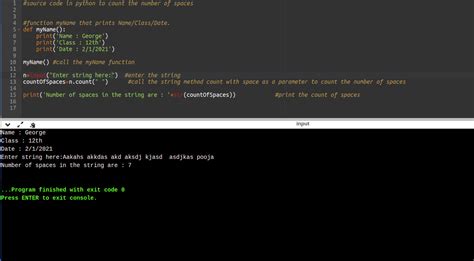 Solved Part Make A Python Program That Accepts A String As Input