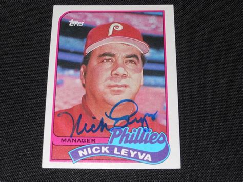 Philadelphia Phillies Nick Leyva Signed Autograph Topps Card