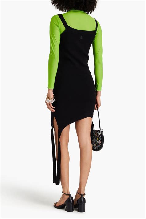 Jw Anderson Asymmetric Stretch Ponte Mini Dress The Outnet