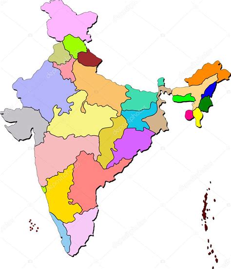 India Map Stock Vector By Magagraphics