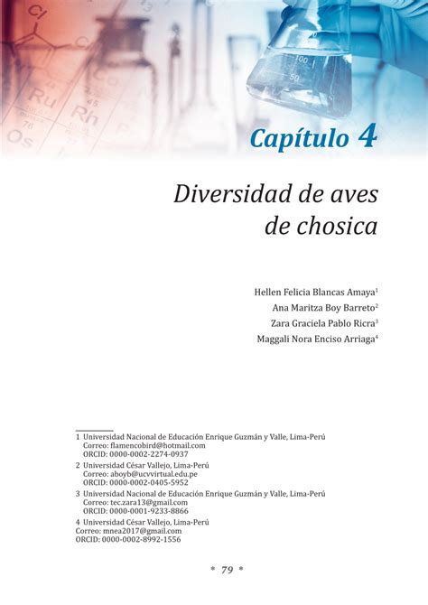 PDF Diversidad De Aves De Chosica