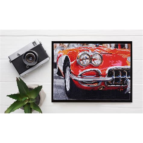 Diamond Dotz Intermediate Red Sports Car Diamond Art Painting Kit In