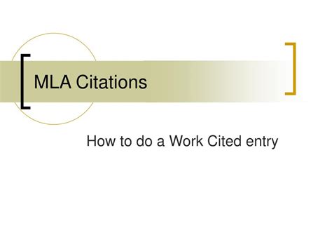 Ppt Mla Citations Powerpoint Presentation Free Download Id1397109