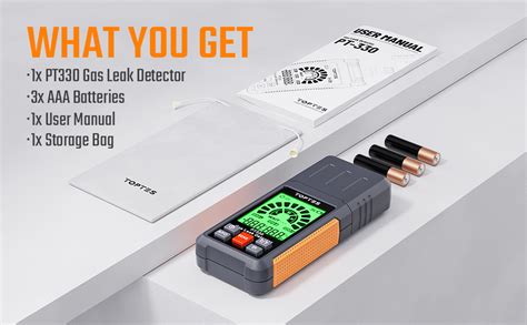 Toptes Pt Gas Leak Detector Natural Gas Detector With Audible