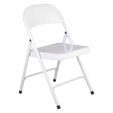 White Metal Folding Chair • Cover Me Up Events